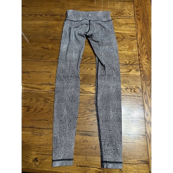 Lululemon Women’s Wunder Under Luxe Leggings  White/ Black Size 4 LL92 - Picture 1 of 8